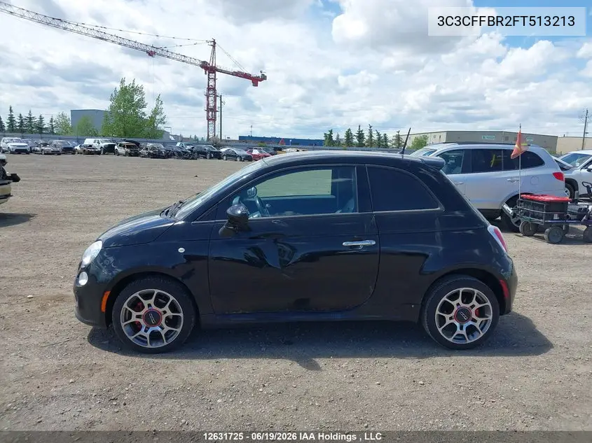 2015 Fiat 500 Sport VIN: 3C3CFFBR2FT513213 Lot: 12631725