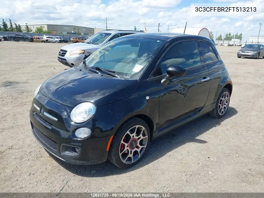 2015 Fiat 500 Sport VIN: 3C3CFFBR2FT513213 Lot: 12631725