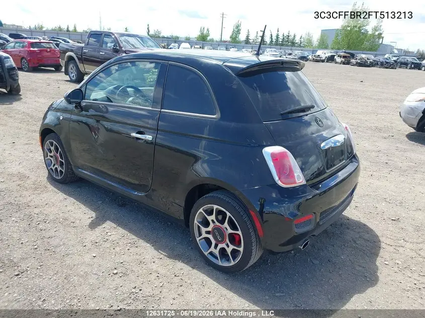2015 Fiat 500 Sport VIN: 3C3CFFBR2FT513213 Lot: 12631725