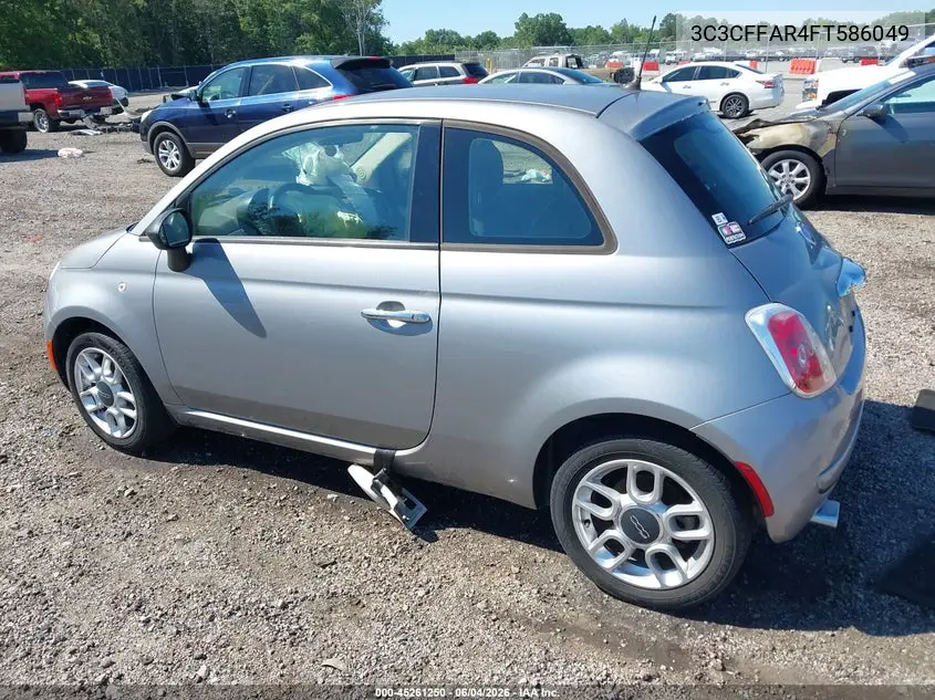 2015 Fiat 500 Pop VIN: 3C3CFFAR4FT586049 Lot: 45261250