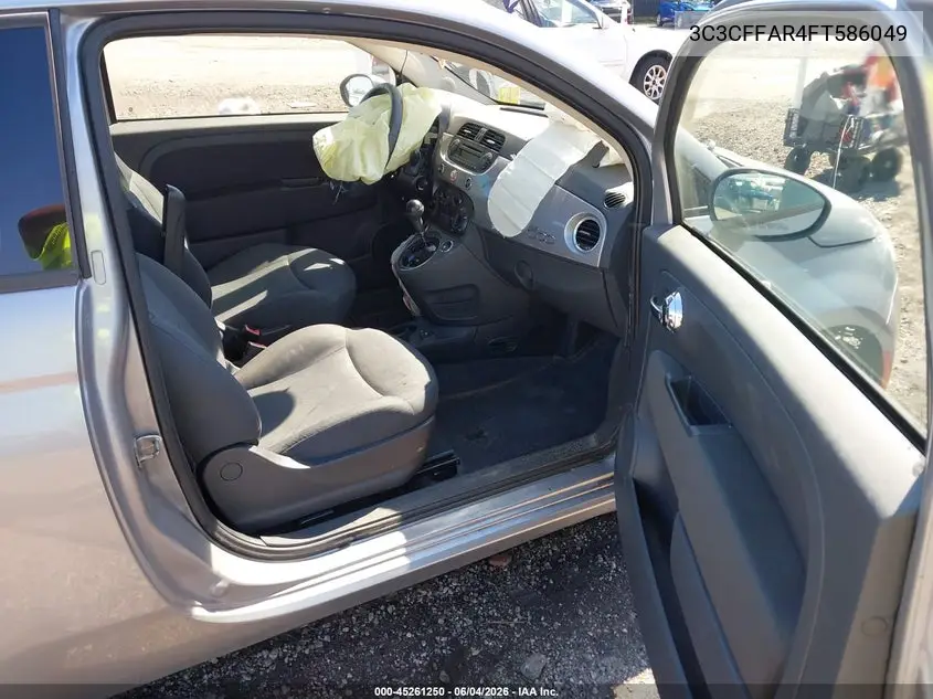 2015 Fiat 500 Pop VIN: 3C3CFFAR4FT586049 Lot: 45261250