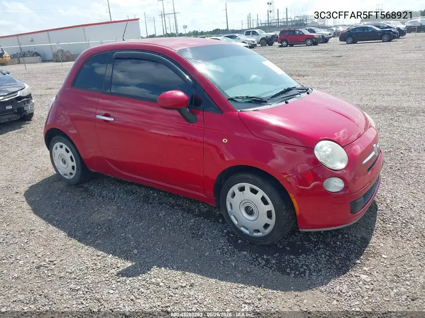 2015 Fiat 500 Pop VIN: 3C3CFFAR5FT568921 Lot: 45280293