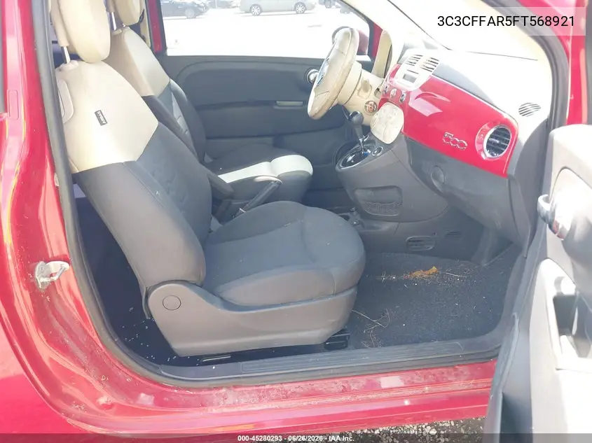 2015 Fiat 500 Pop VIN: 3C3CFFAR5FT568921 Lot: 45280293