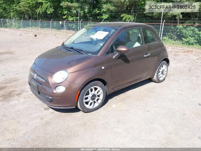2015 Fiat 500 Pop VIN: 3C3CFFAR4FT502425 Lot: 45284375