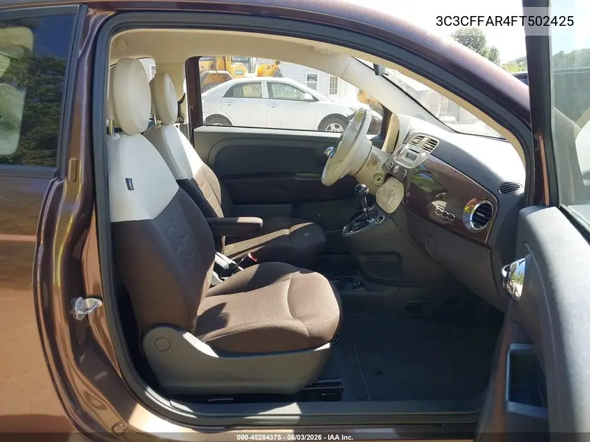 2015 Fiat 500 Pop VIN: 3C3CFFAR4FT502425 Lot: 45284375