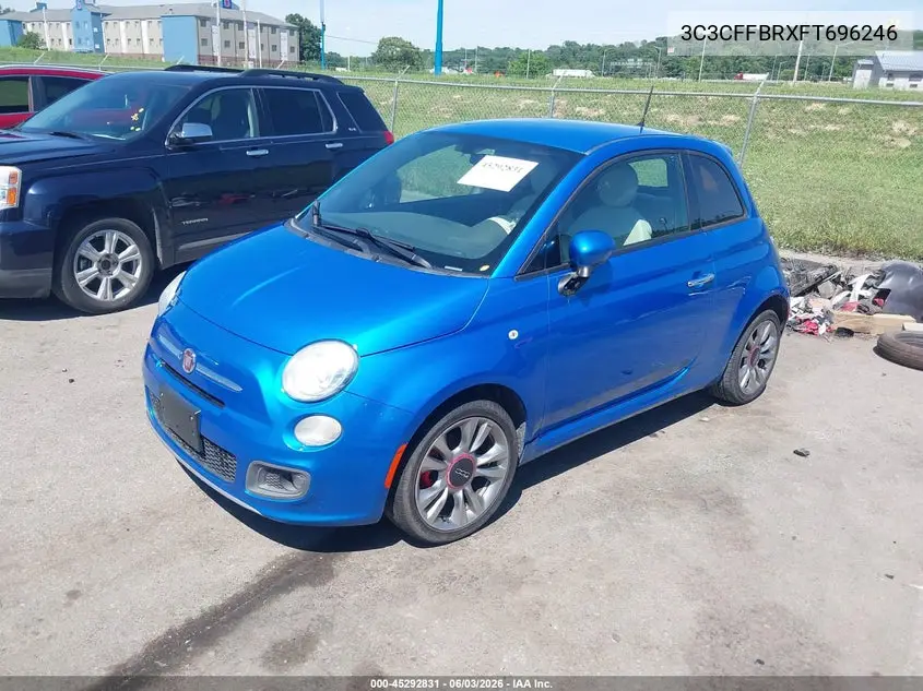 2015 Fiat 500 Sport VIN: 3C3CFFBRXFT696246 Lot: 45292831