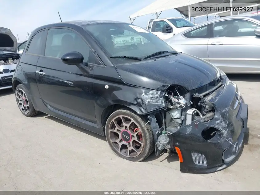 2015 Fiat 500 Turbo VIN: 3C3CFFHH1FT689927 Lot: 45338431