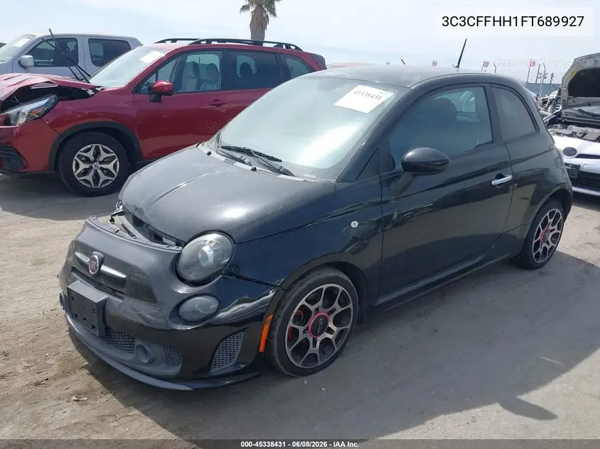 2015 Fiat 500 Turbo VIN: 3C3CFFHH1FT689927 Lot: 45338431