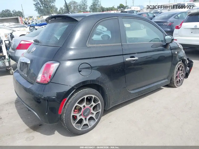 2015 Fiat 500 Turbo VIN: 3C3CFFHH1FT689927 Lot: 45338431