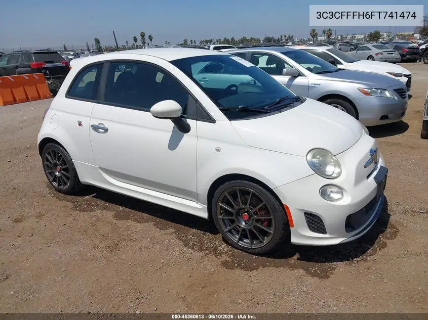 2015 Fiat 500 Abarth VIN: 3C3CFFFH6FT741474 Lot: 45360613