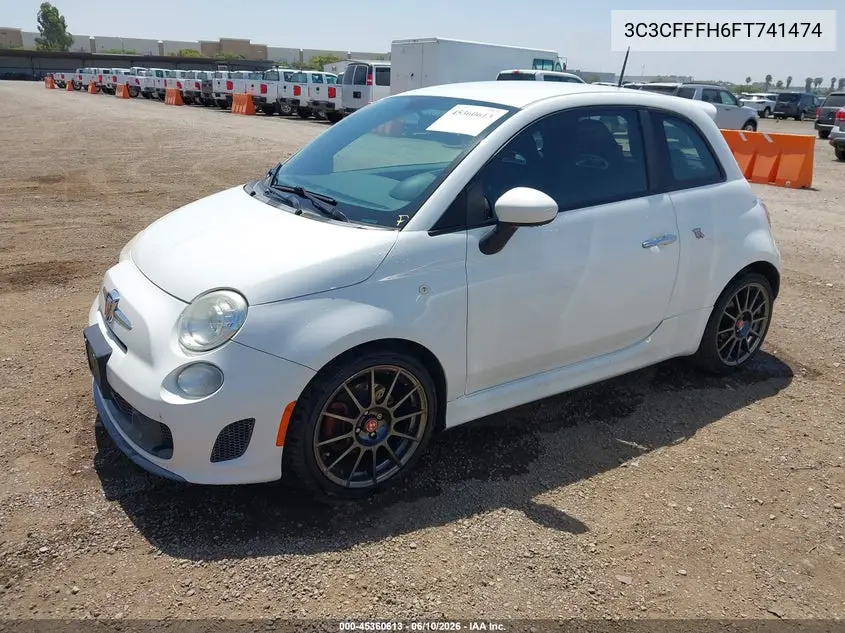 2015 Fiat 500 Abarth VIN: 3C3CFFFH6FT741474 Lot: 45360613