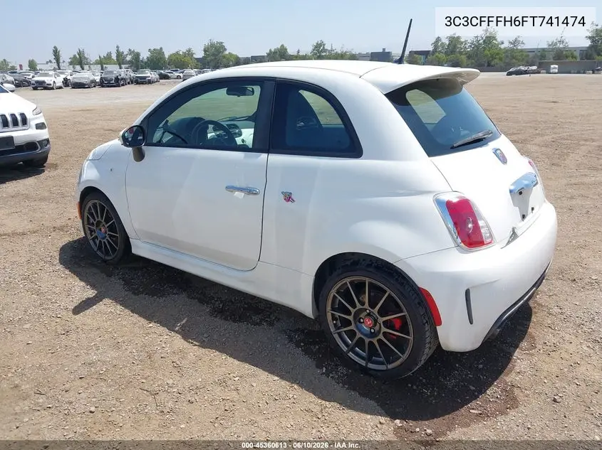 2015 Fiat 500 Abarth VIN: 3C3CFFFH6FT741474 Lot: 45360613