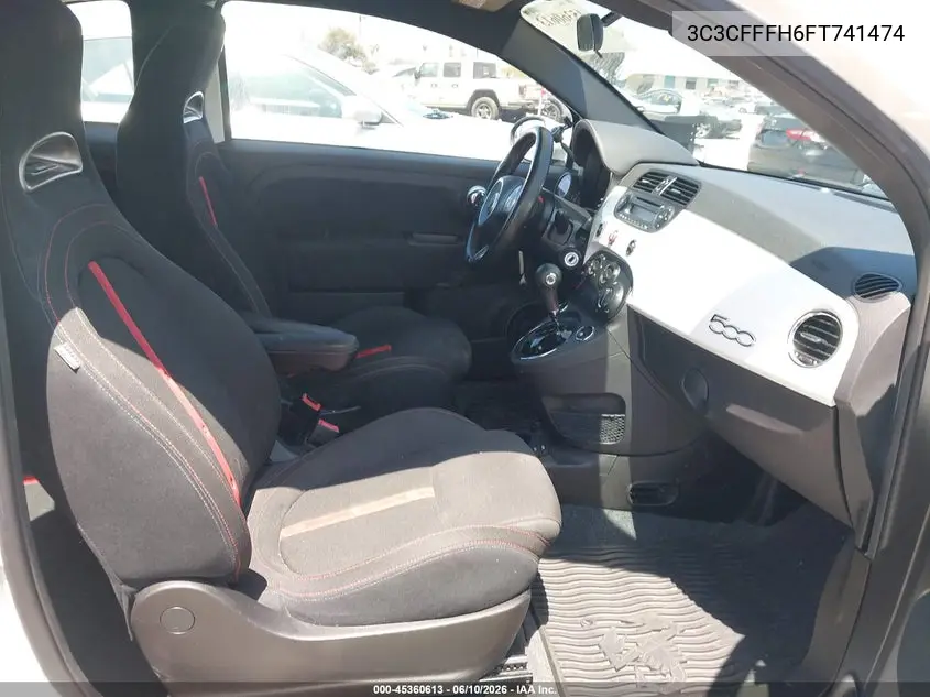2015 Fiat 500 Abarth VIN: 3C3CFFFH6FT741474 Lot: 45360613
