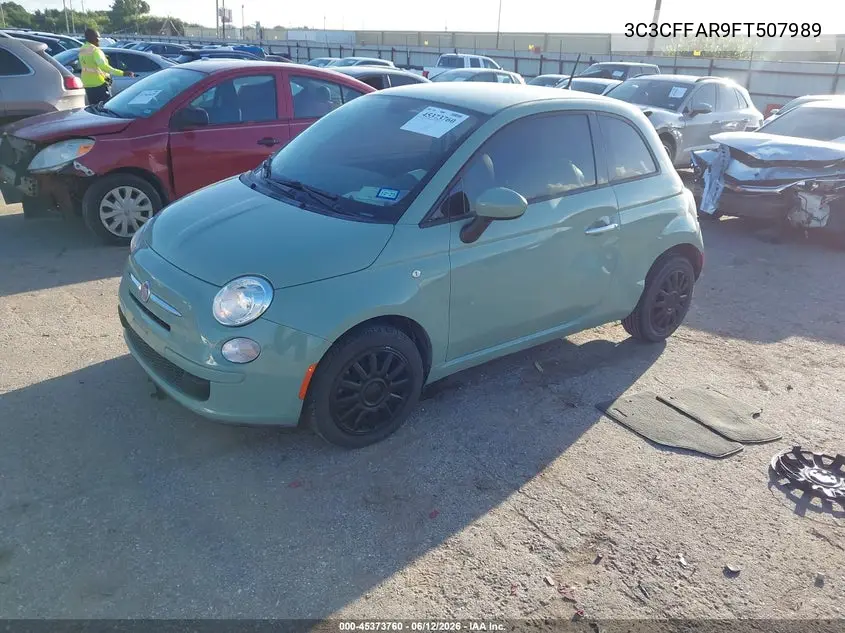 2015 Fiat 500 Pop VIN: 3C3CFFAR9FT507989 Lot: 45373760
