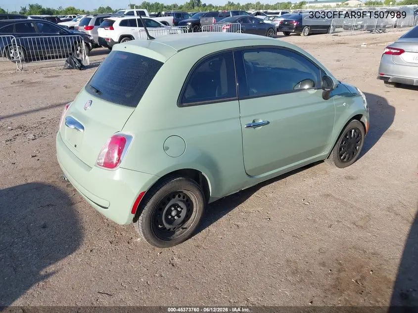 2015 Fiat 500 Pop VIN: 3C3CFFAR9FT507989 Lot: 45373760