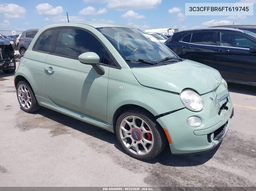 2015 Fiat 500 Sport VIN: 3C3CFFBR6FT619745 Lot: 45440069