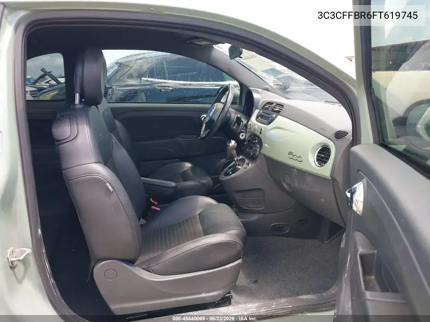 2015 Fiat 500 Sport VIN: 3C3CFFBR6FT619745 Lot: 45440069