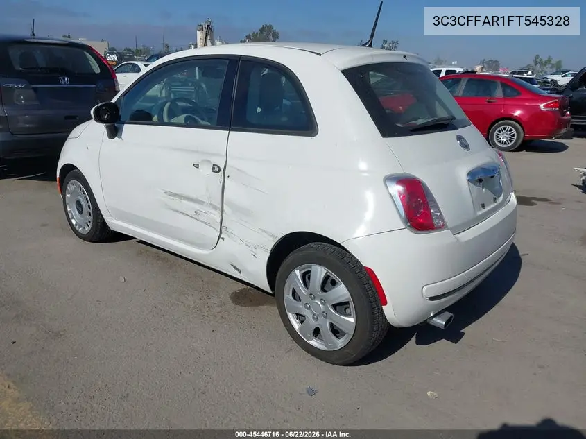 2015 Fiat 500 Pop VIN: 3C3CFFAR1FT545328 Lot: 45446716
