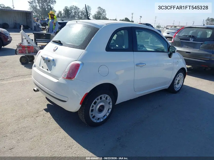 2015 Fiat 500 Pop VIN: 3C3CFFAR1FT545328 Lot: 45446716