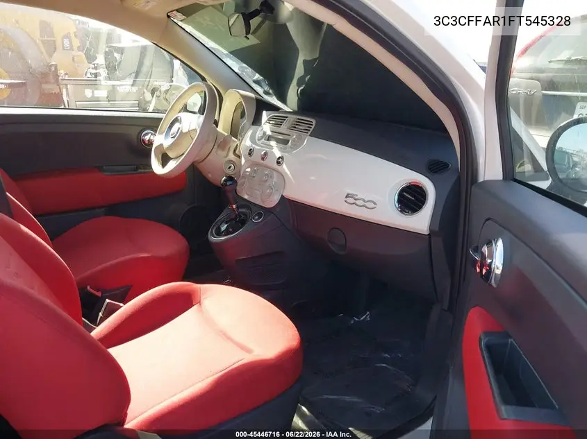 2015 Fiat 500 Pop VIN: 3C3CFFAR1FT545328 Lot: 45446716