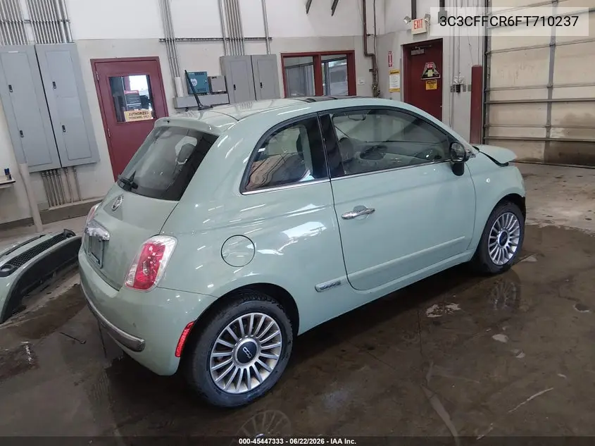 2015 Fiat 500 Lounge VIN: 3C3CFFCR6FT710237 Lot: 45447333