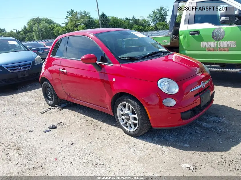 2015 Fiat 500 Pop VIN: 3C3CFFAR5FT520111 Lot: 45454175