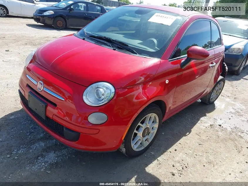 2015 Fiat 500 Pop VIN: 3C3CFFAR5FT520111 Lot: 45454175