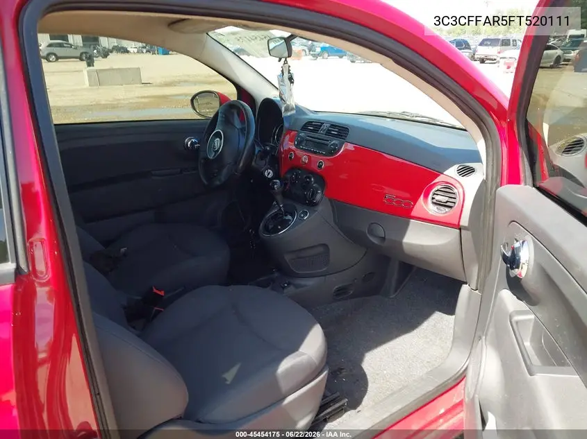 2015 Fiat 500 Pop VIN: 3C3CFFAR5FT520111 Lot: 45454175