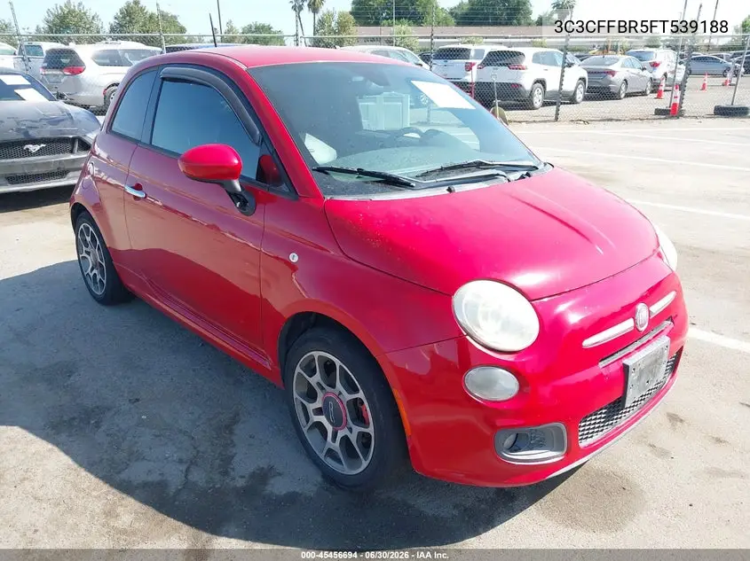 2015 Fiat 500 Sport VIN: 3C3CFFBR5FT539188 Lot: 45456694