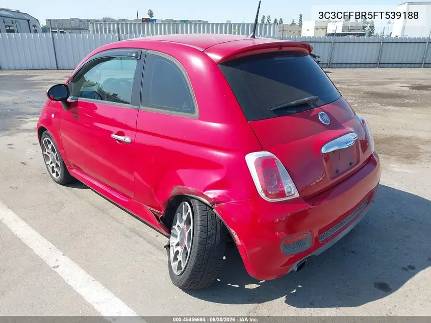 2015 Fiat 500 Sport VIN: 3C3CFFBR5FT539188 Lot: 45456694