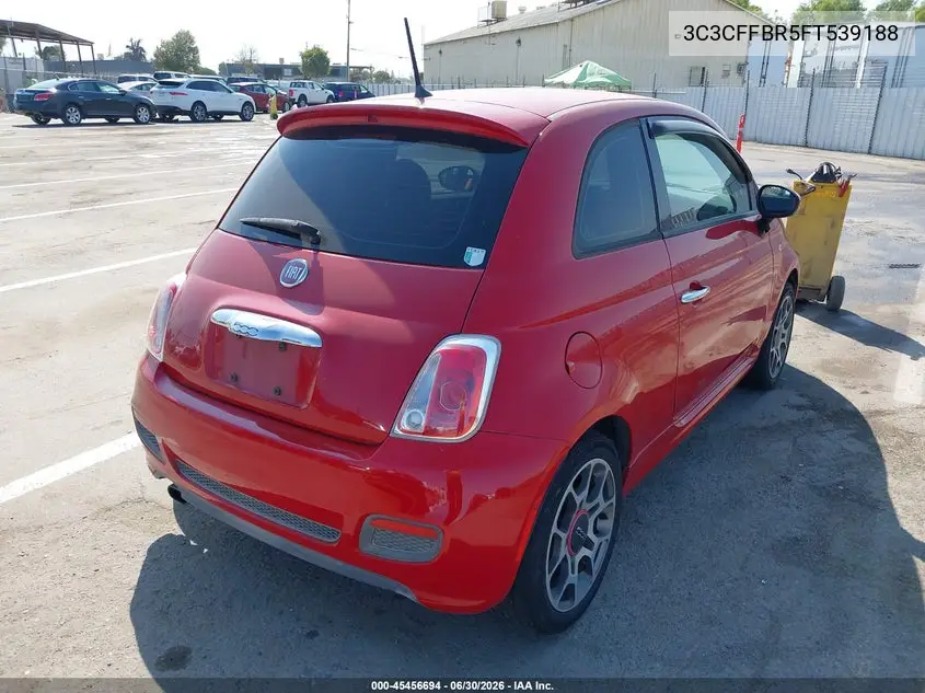 2015 Fiat 500 Sport VIN: 3C3CFFBR5FT539188 Lot: 45456694