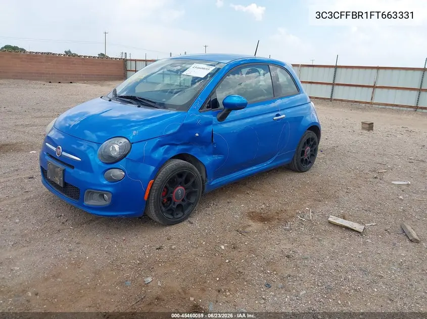2015 Fiat 500 Sport VIN: 3C3CFFBR1FT663331 Lot: 45460059