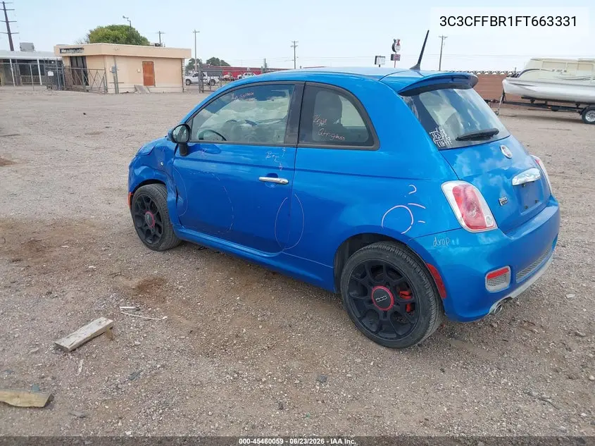 2015 Fiat 500 Sport VIN: 3C3CFFBR1FT663331 Lot: 45460059
