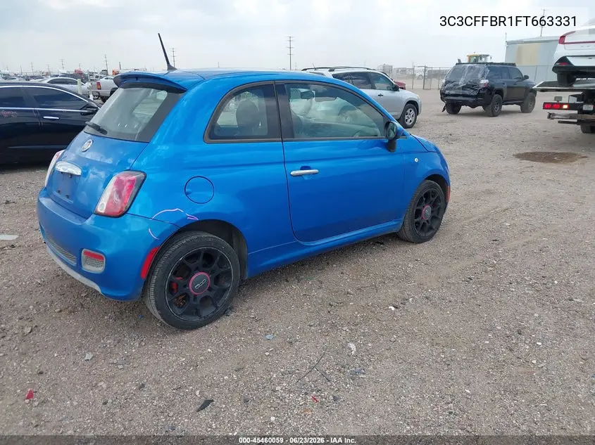 2015 Fiat 500 Sport VIN: 3C3CFFBR1FT663331 Lot: 45460059