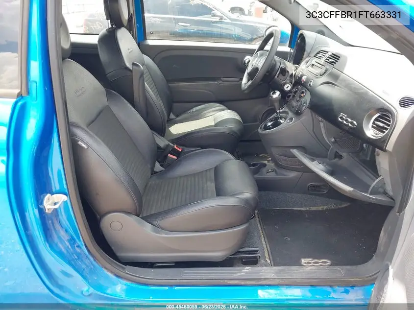 2015 Fiat 500 Sport VIN: 3C3CFFBR1FT663331 Lot: 45460059