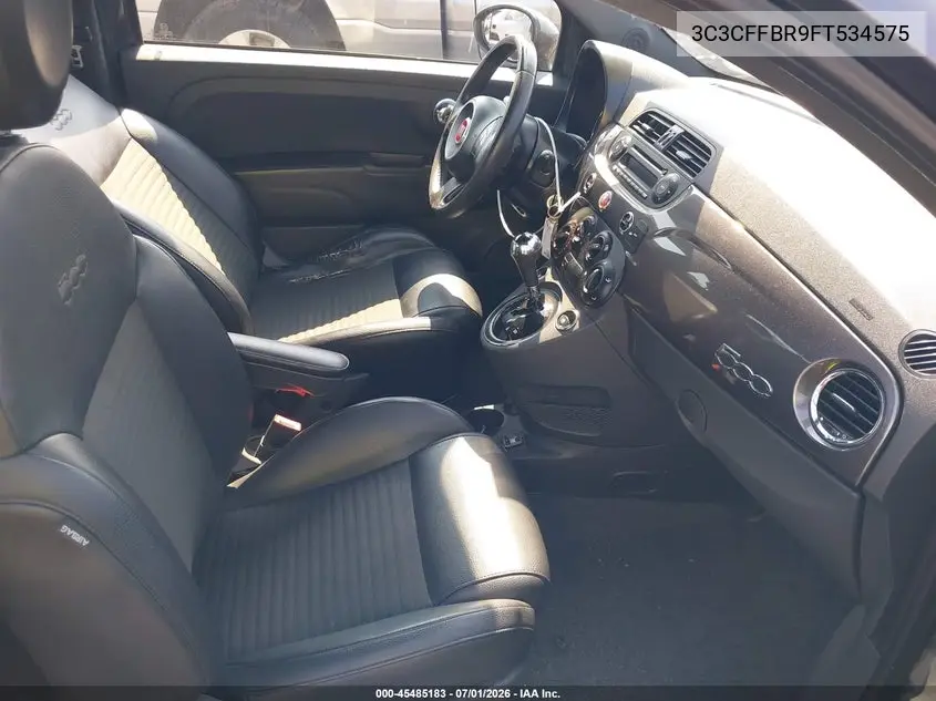 2015 Fiat 500 Sport VIN: 3C3CFFBR9FT534575 Lot: 45485183