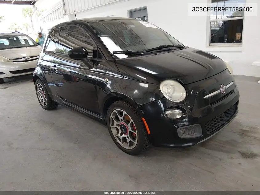 2015 Fiat 500 Sport VIN: 3C3CFFBR9FT585400 Lot: 45488529