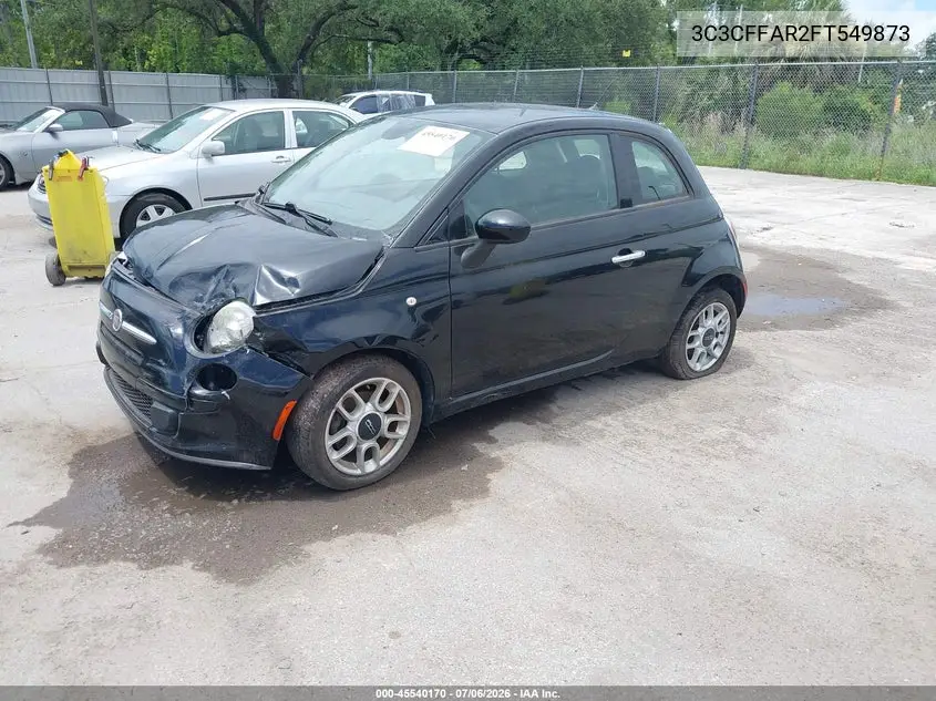 2015 Fiat 500 Pop VIN: 3C3CFFAR2FT549873 Lot: 45540170