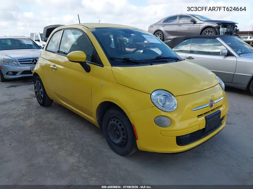 2015 Fiat 500 Pop VIN: 3C3CFFAR7FT624664 Lot: 45556934