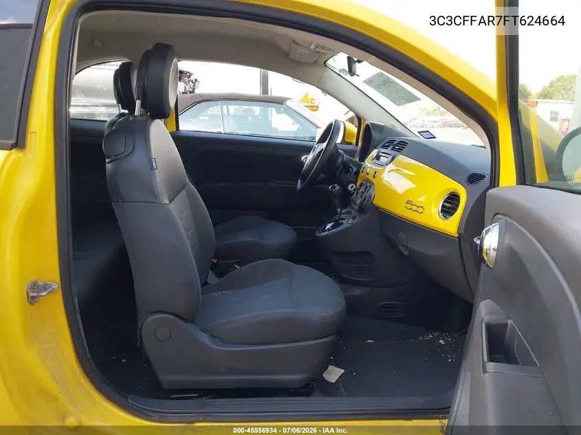 2015 Fiat 500 Pop VIN: 3C3CFFAR7FT624664 Lot: 45556934
