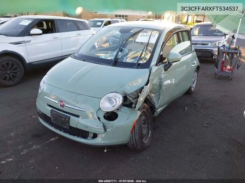 2015 Fiat 500 Pop VIN: 3C3CFFARXFT534537 Lot: 45557771