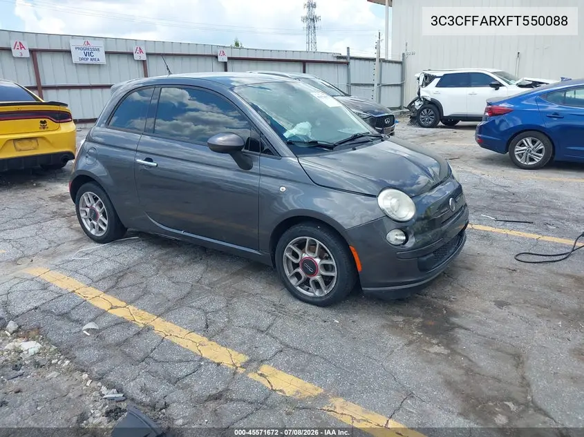 2015 Fiat 500 Pop VIN: 3C3CFFARXFT550088 Lot: 45571672