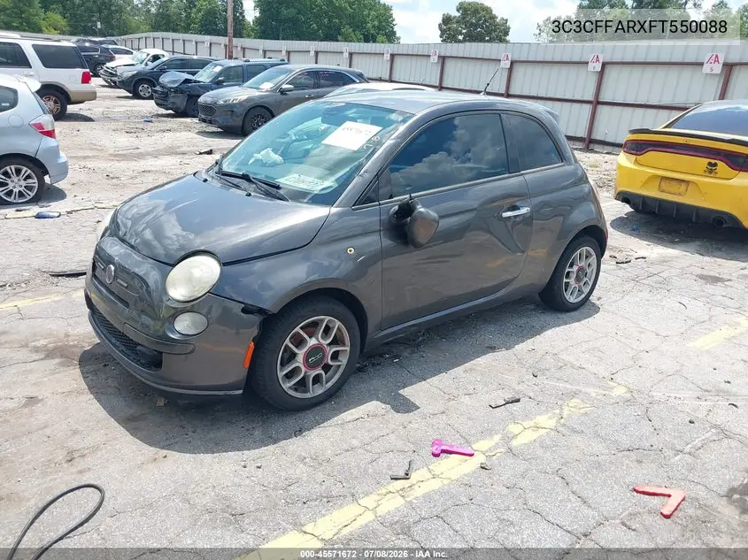 2015 Fiat 500 Pop VIN: 3C3CFFARXFT550088 Lot: 45571672