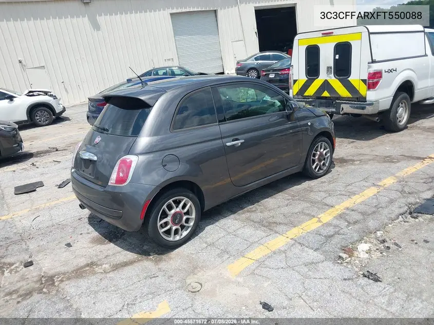 2015 Fiat 500 Pop VIN: 3C3CFFARXFT550088 Lot: 45571672