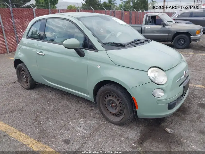 2015 Fiat 500 Pop VIN: 3C3CFFAR5FT624405 Lot: 45619590