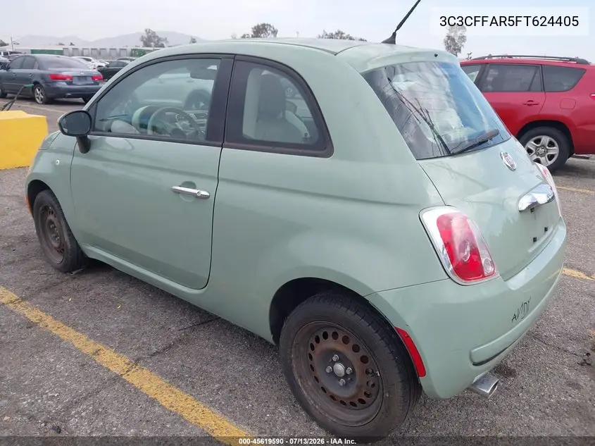 2015 Fiat 500 Pop VIN: 3C3CFFAR5FT624405 Lot: 45619590