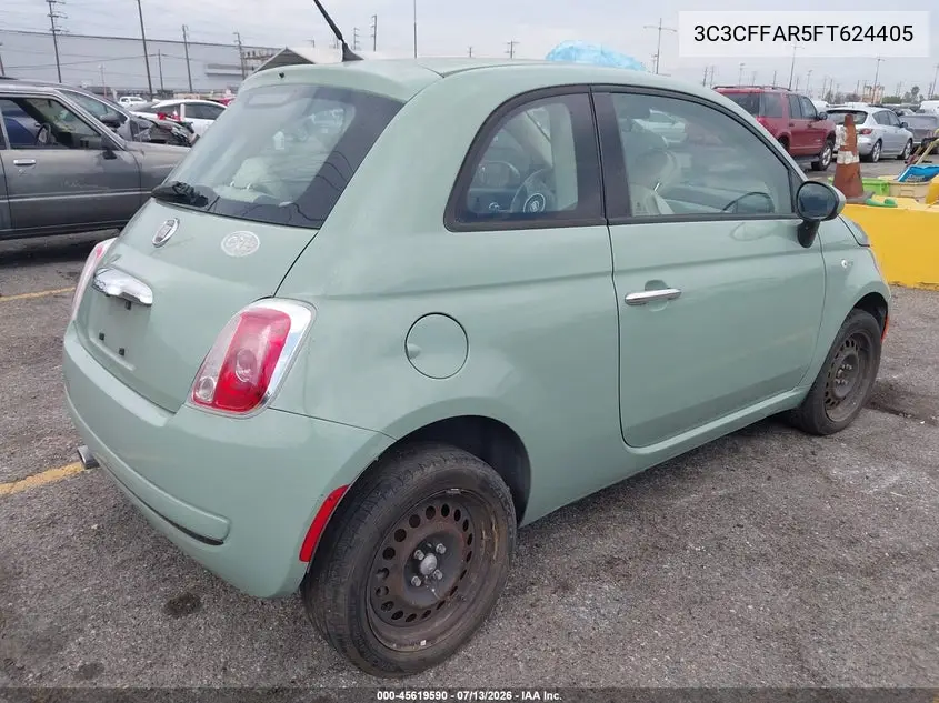 2015 Fiat 500 Pop VIN: 3C3CFFAR5FT624405 Lot: 45619590