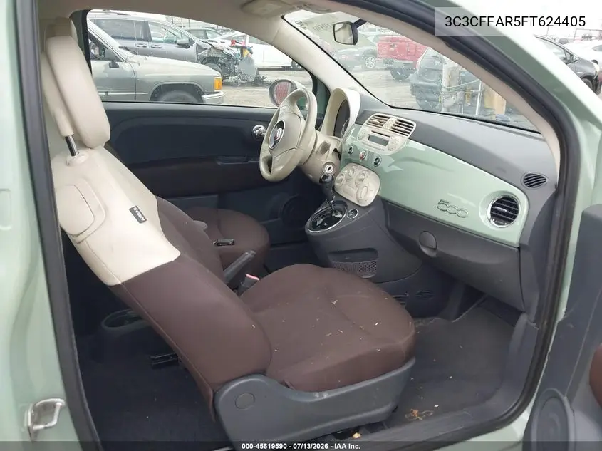 2015 Fiat 500 Pop VIN: 3C3CFFAR5FT624405 Lot: 45619590