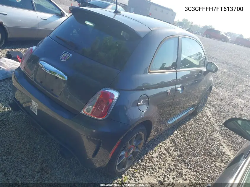 2015 Fiat 500 Abarth VIN: 3C3CFFFH7FT613700 Lot: 45625940