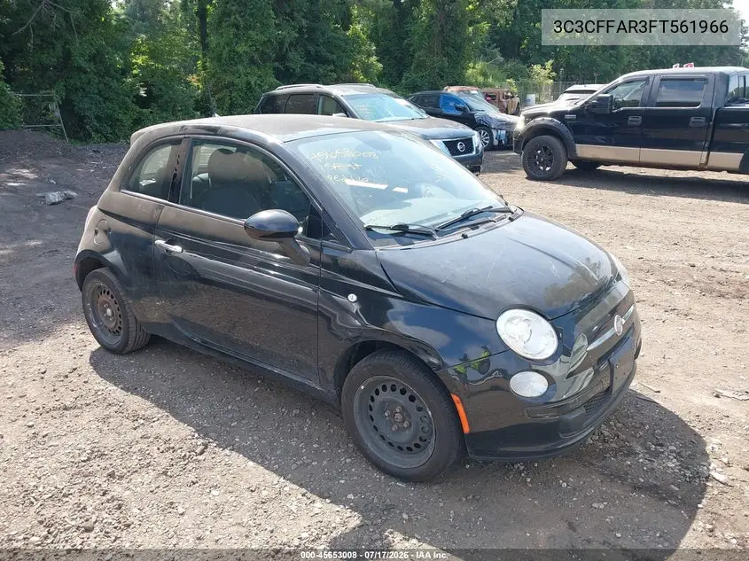 2015 Fiat 500 Pop VIN: 3C3CFFAR3FT561966 Lot: 45653008